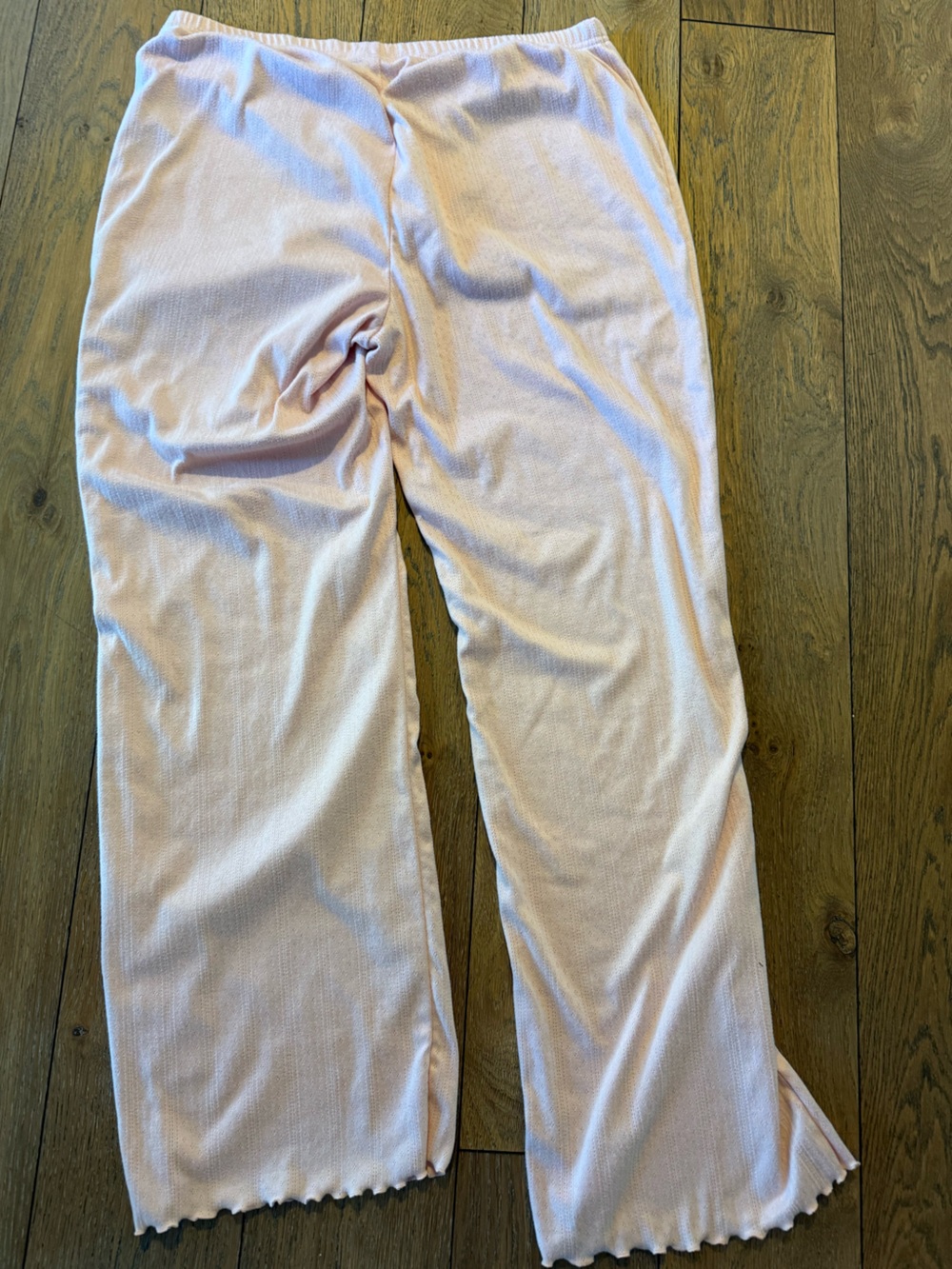 Old Navy Pale Pink Ribbed Pajama Pants - Picture 3 of 3